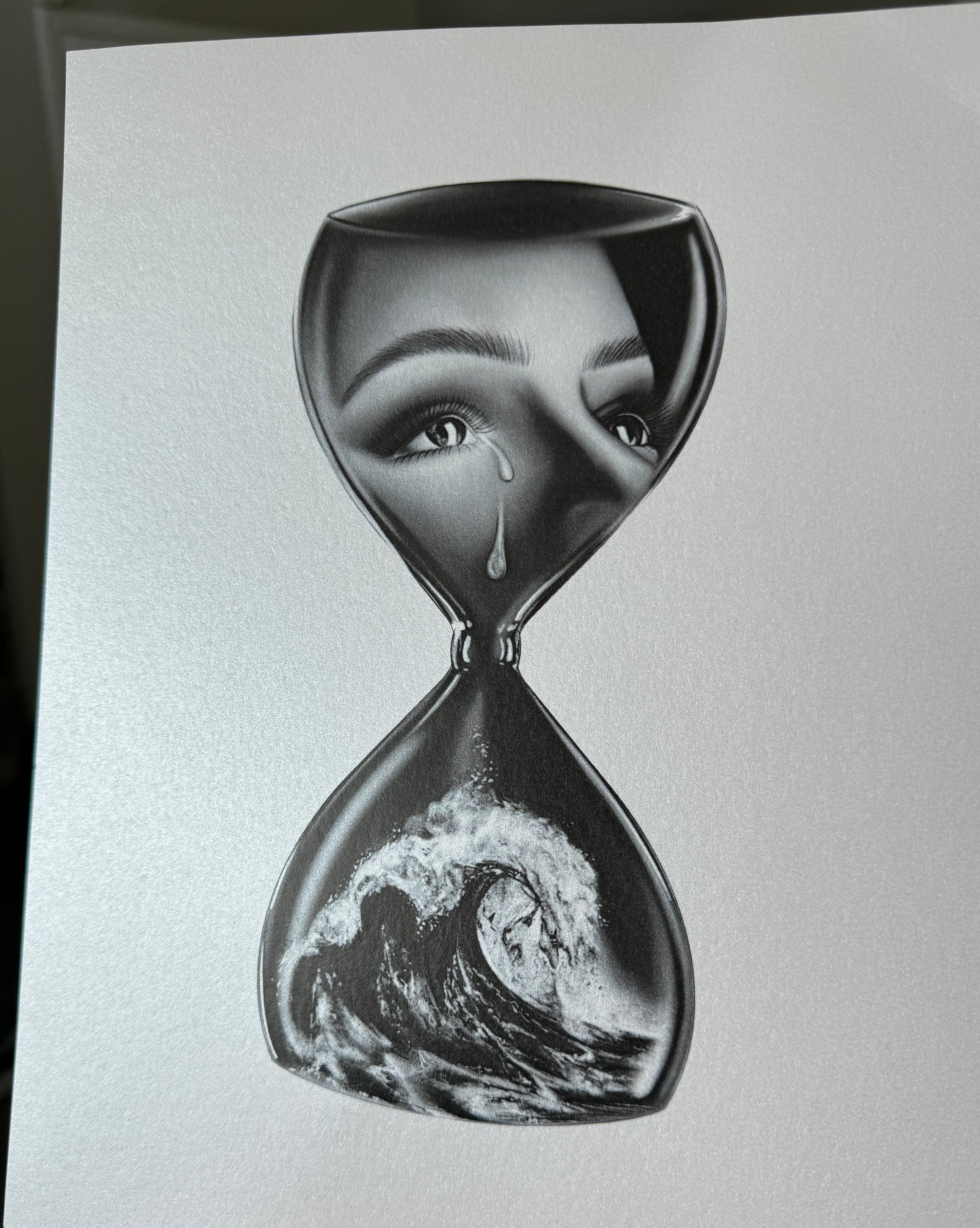 Hourglass Tears Art Print
