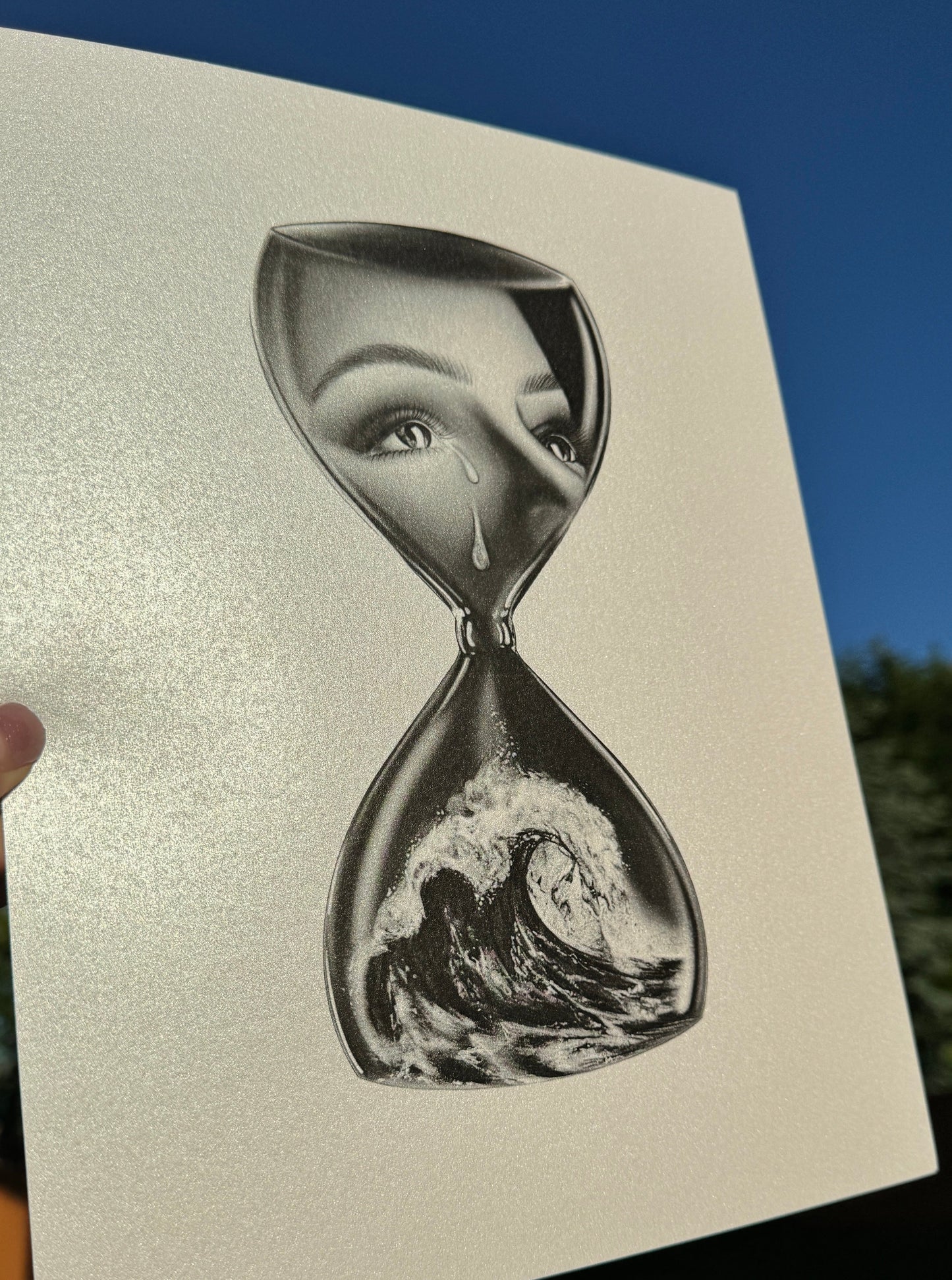 Hourglass Tears Art Print
