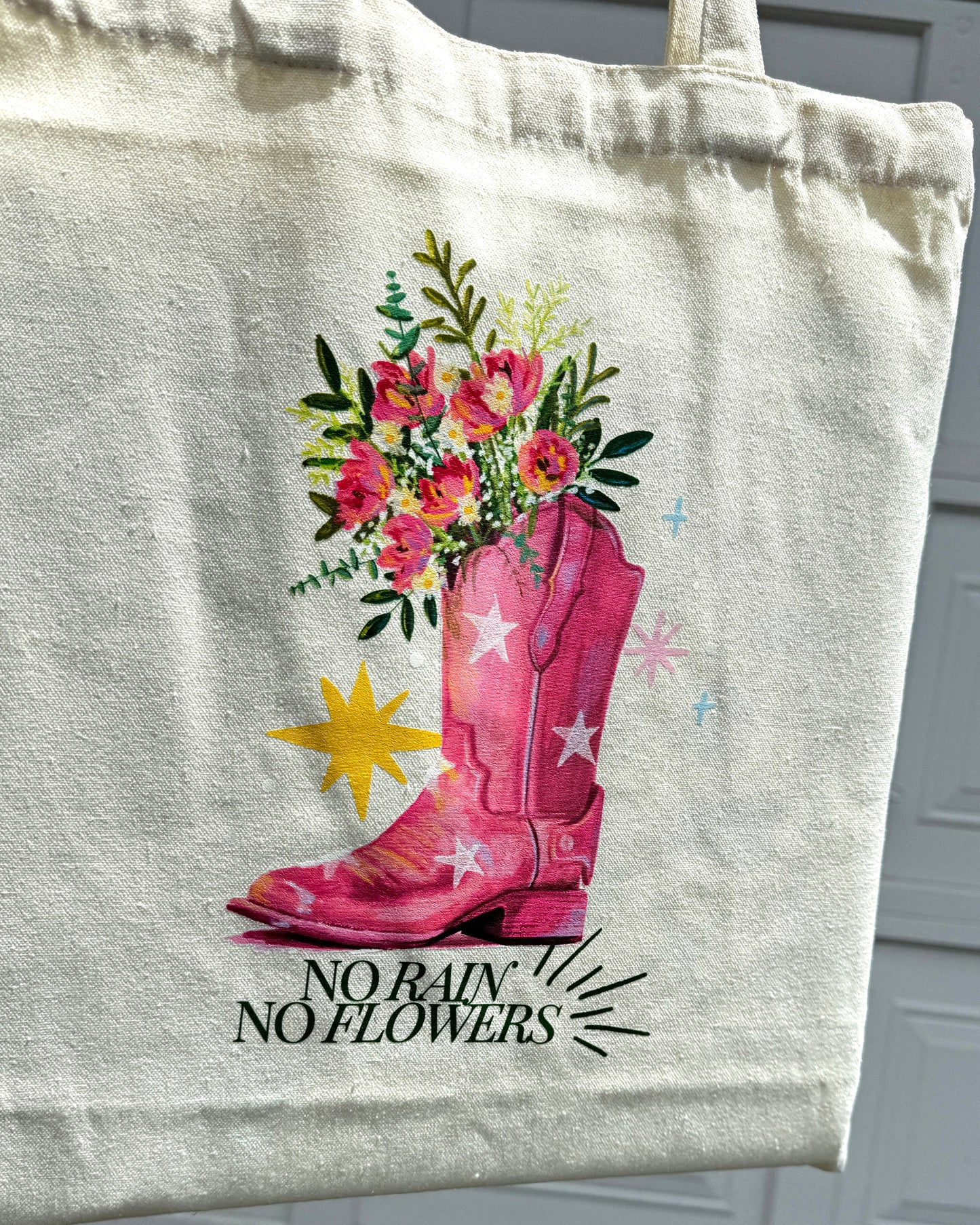No Rain No Flowers Tote Bag