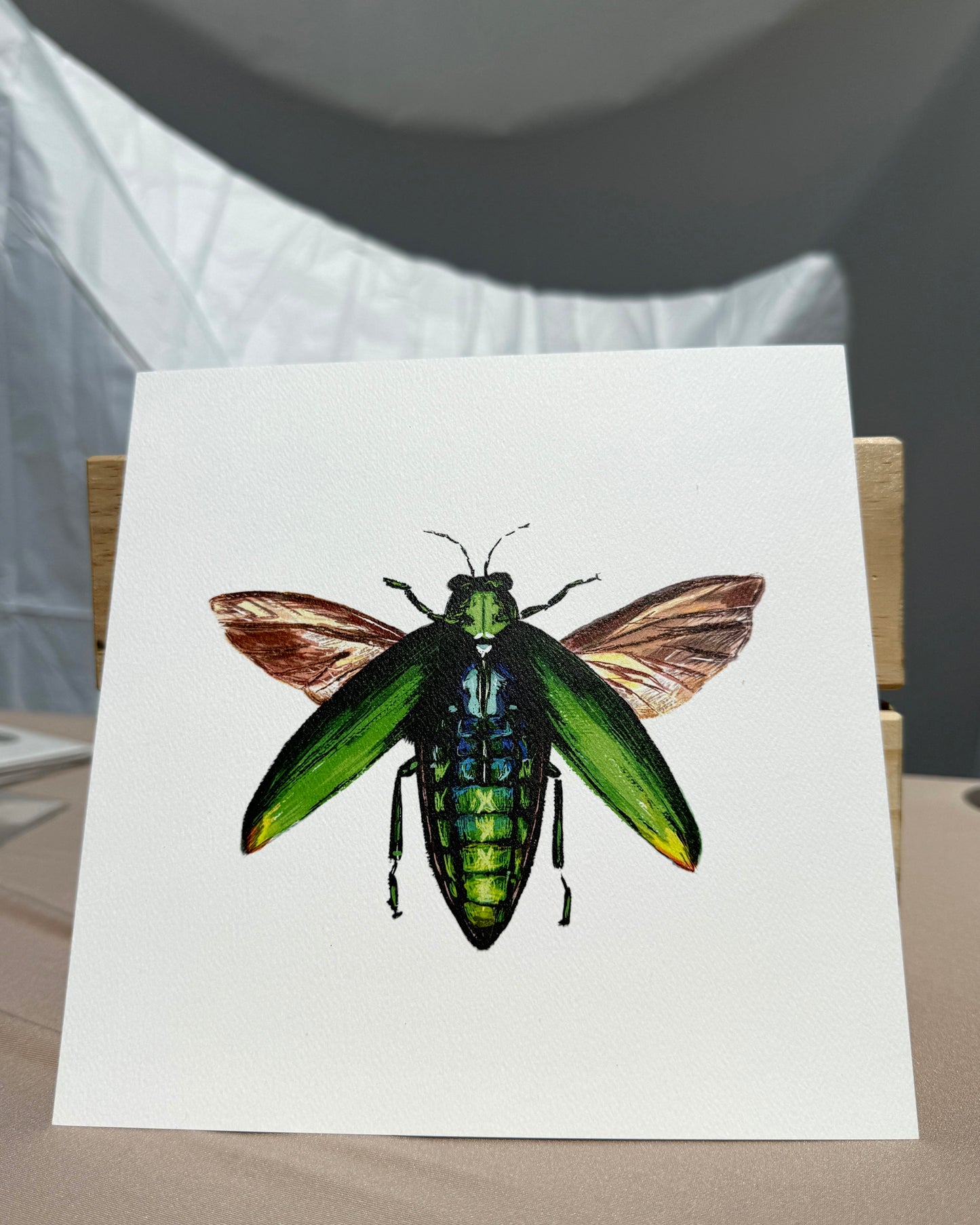 Flying beetle Print