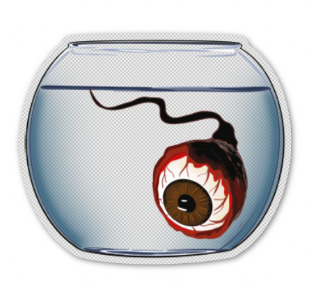 Eyeball Fish Bowl Sticker