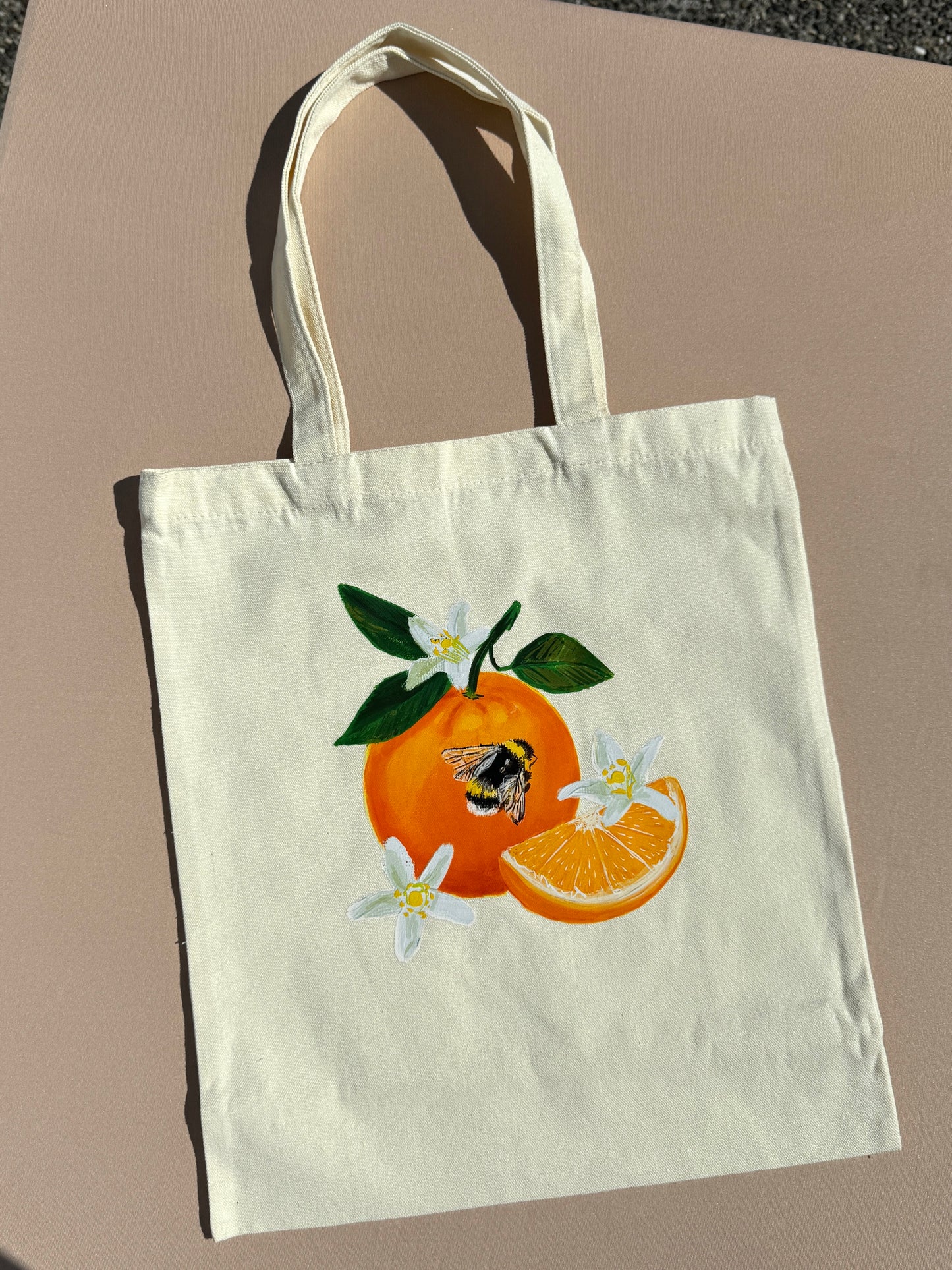 Orange and Bee Tote Bag