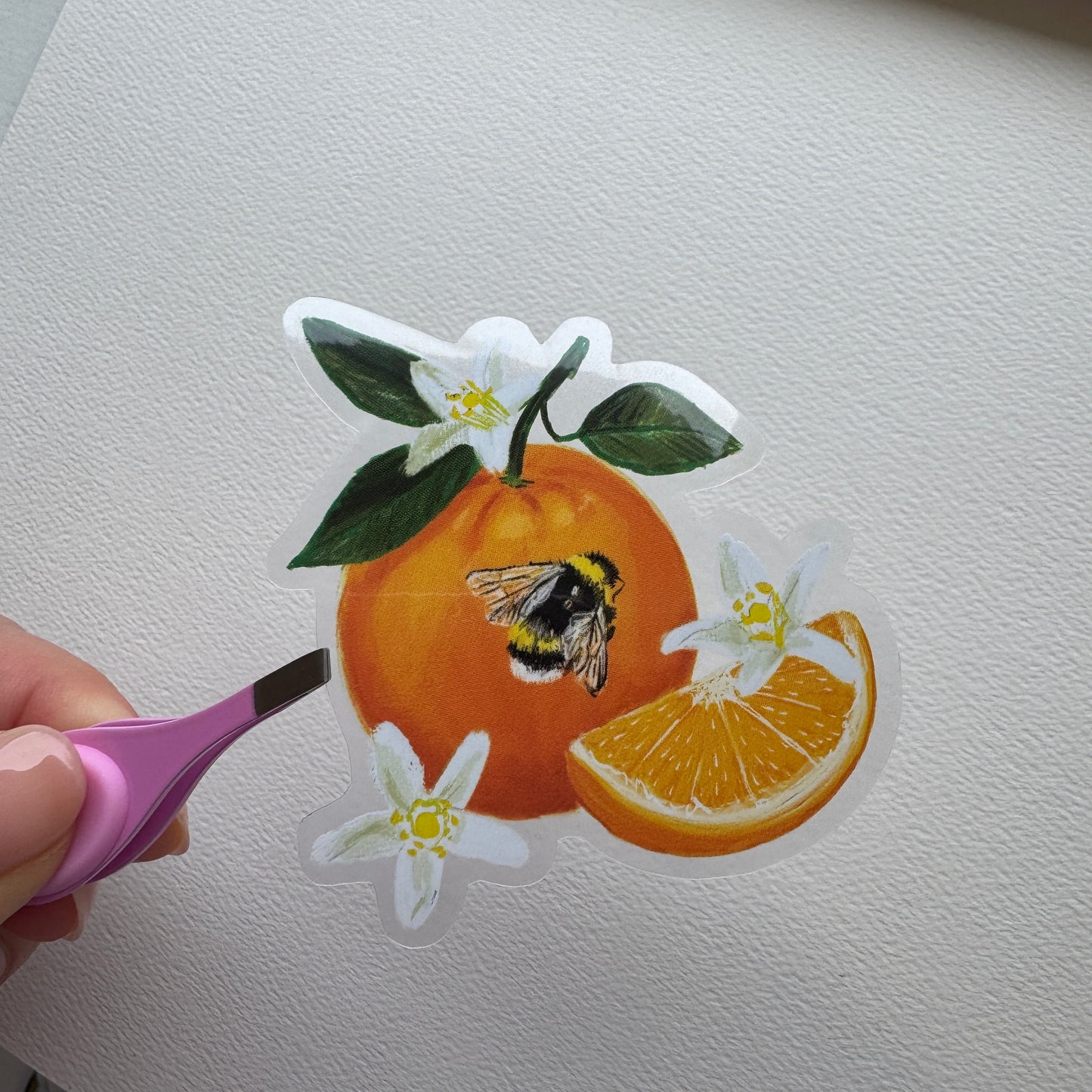 Orange and Bee Sticker