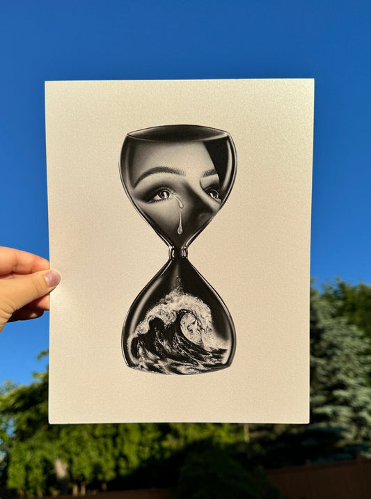 Hourglass Tears Art Print