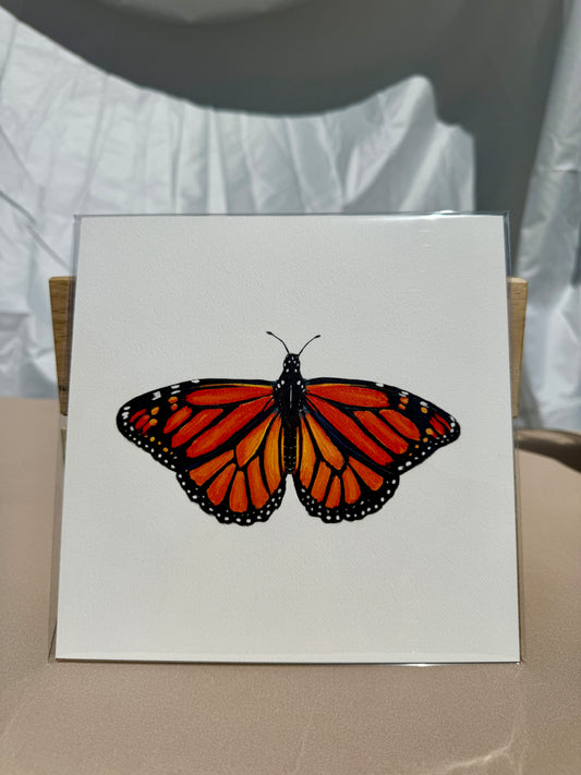 Orange Butterfly Print