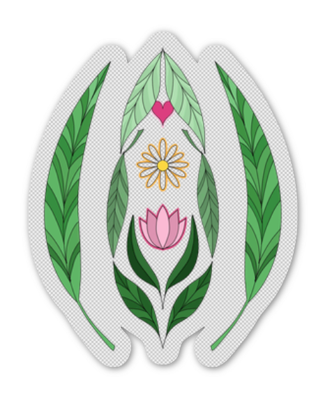 Floral Vulva Sticker