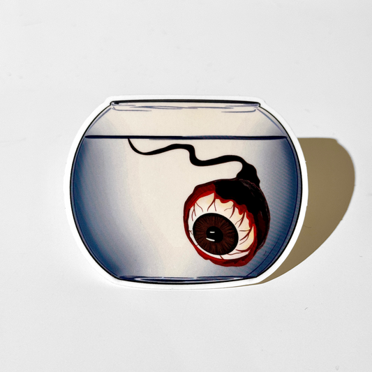 Eyeball Fish Bowl Sticker